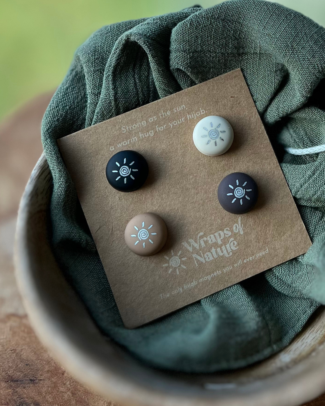 Magnet Pins Hijab - 4 paires de pins hijab forts (Neutral)