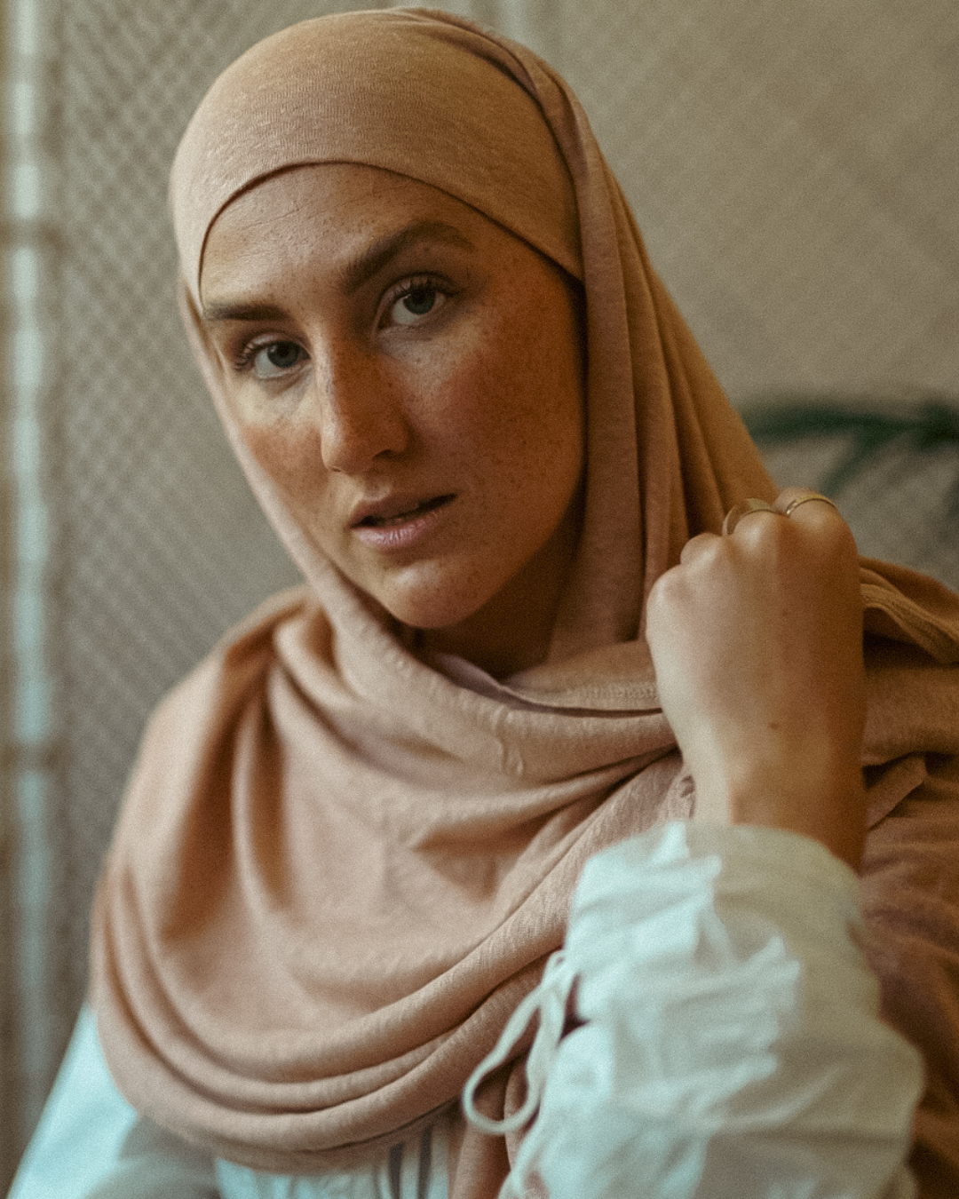 Hijab instantané "Leena" - 100% lin - Calima Rose