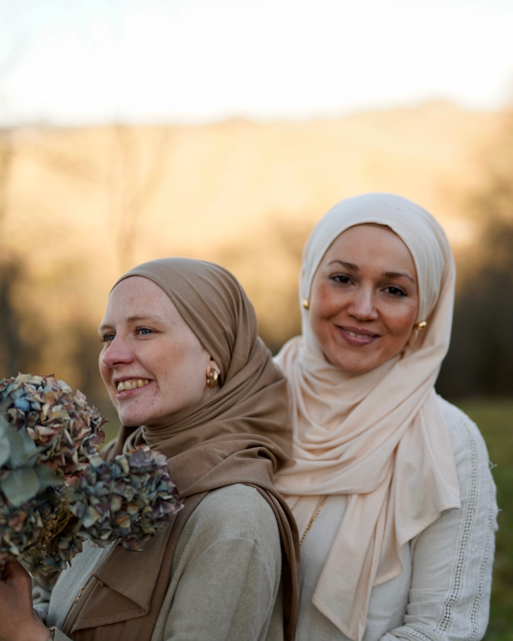 Hijab "Hava" en jersey léger 100% coton bio - Warm Almond