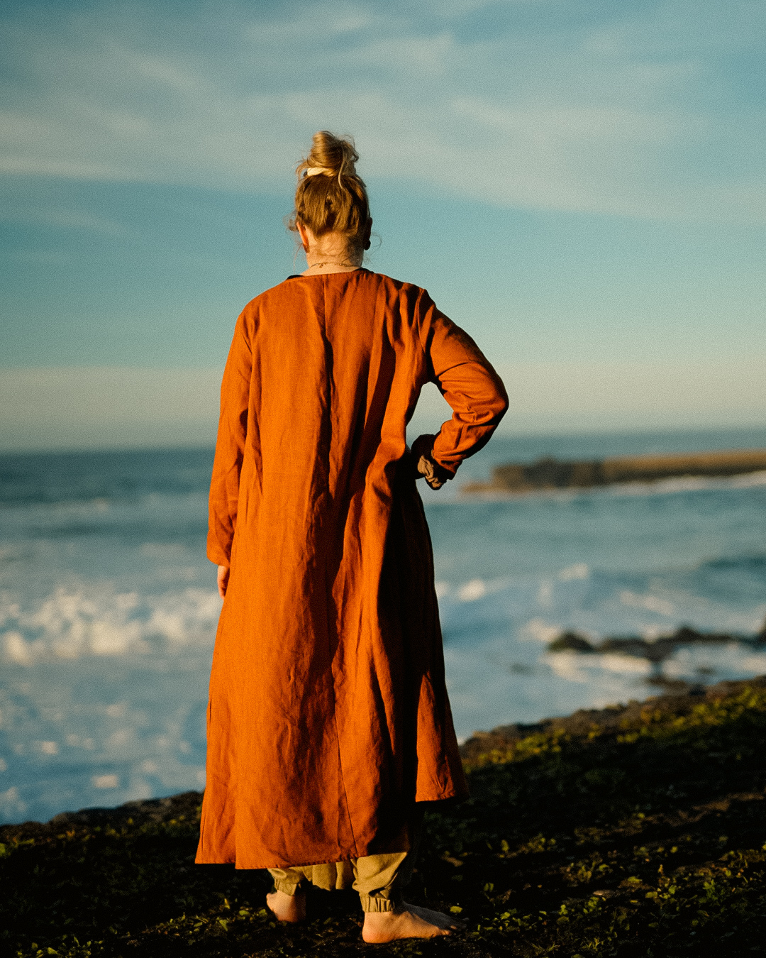 Robe tunique en lin et coton « Amba » (Sunset)