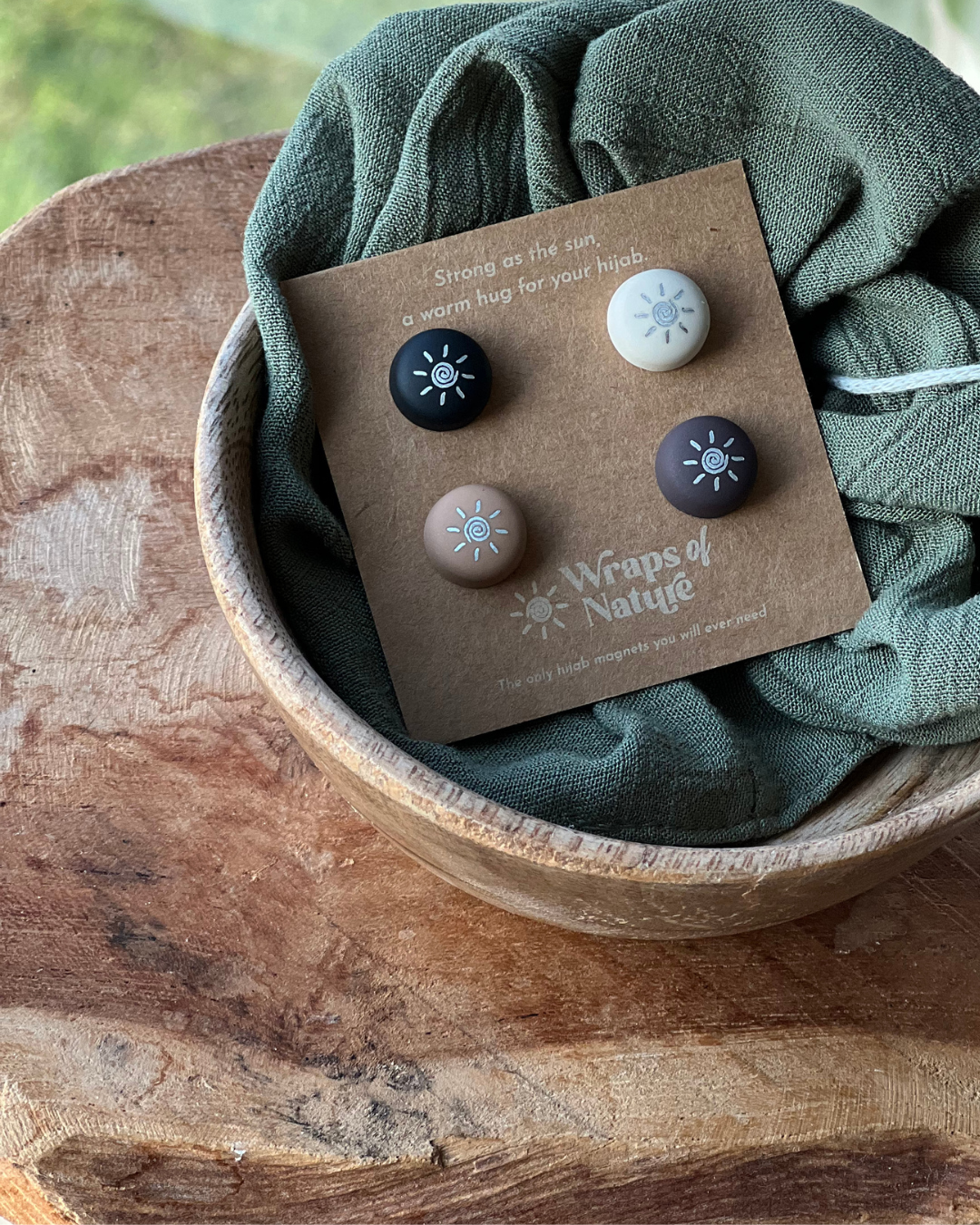 Magnet Pins Hijab - 4 paires de pins hijab forts (Neutral)