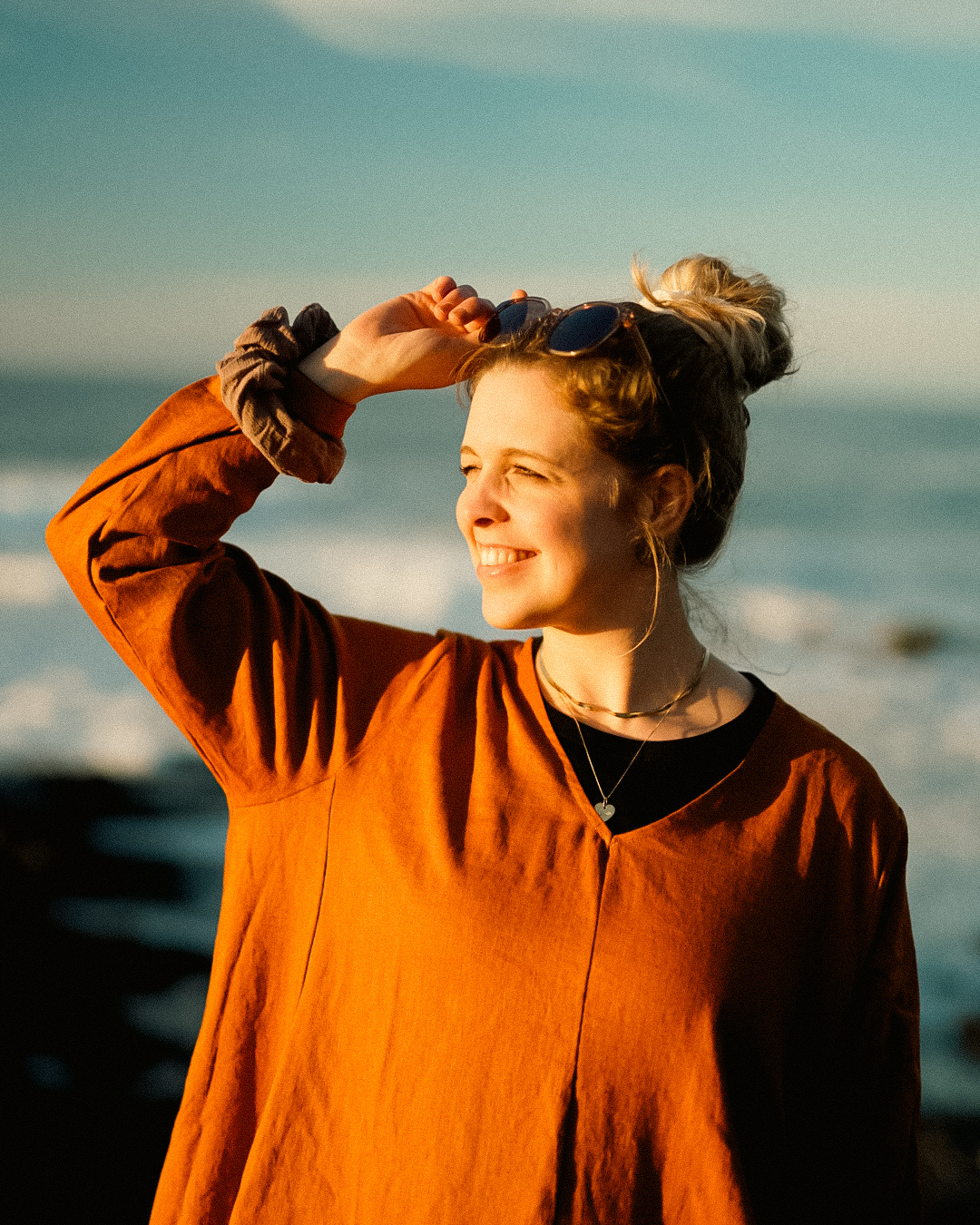 Robe tunique en lin et coton « Amba » (Sunset)