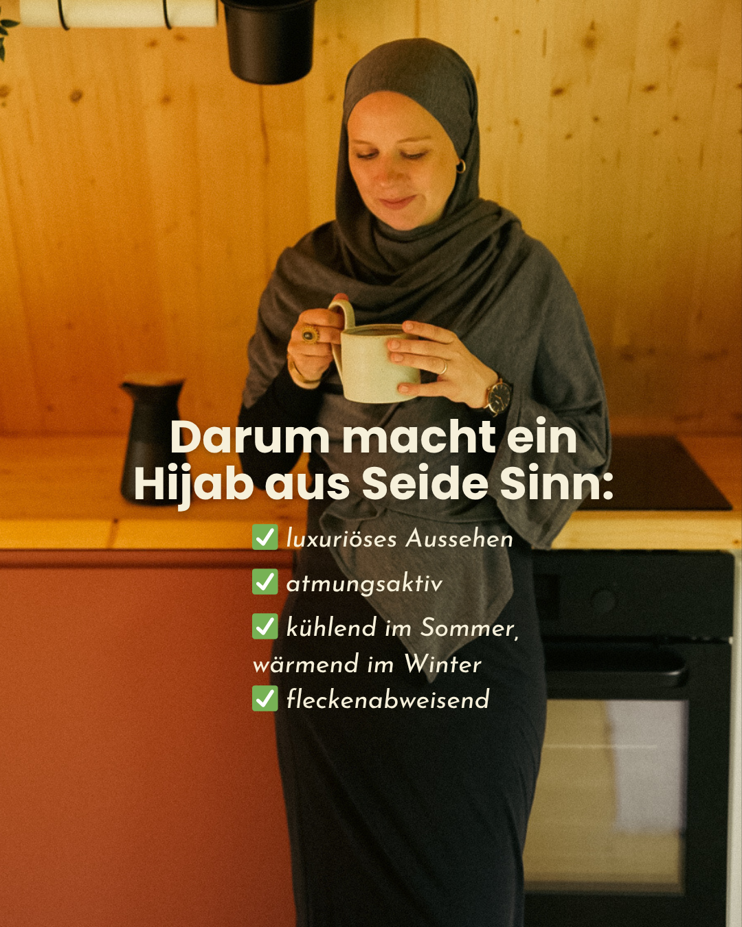 "Mariposa" XXL en soie et coton bio (Grey Melange)