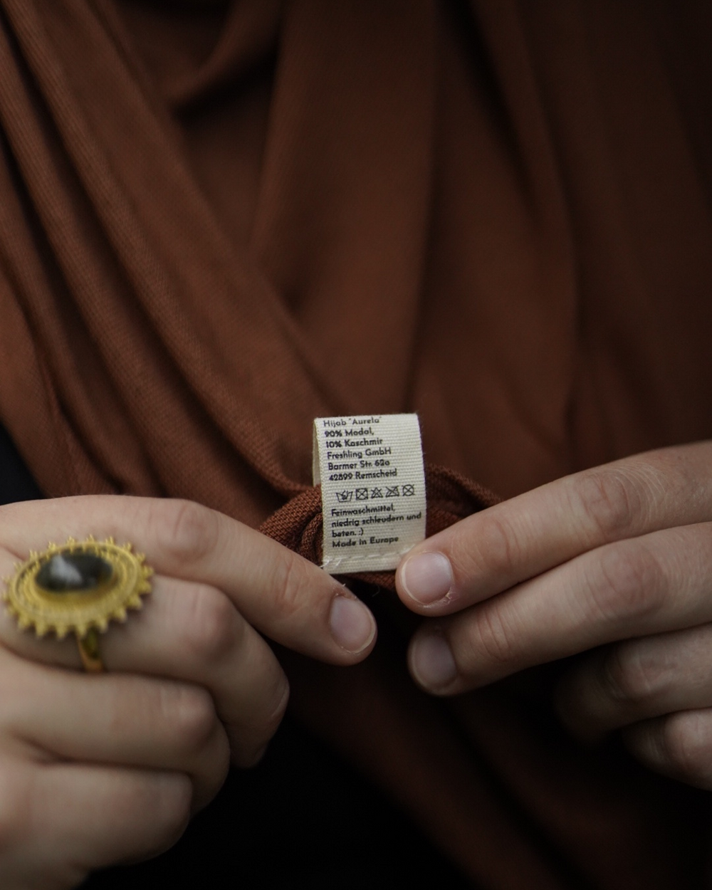 Hijab bio "Aurela" en micromodal et cachemire luxueux