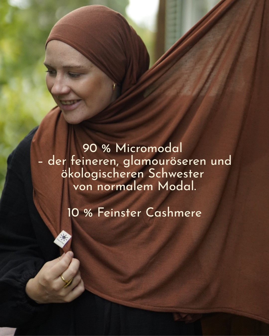 Hijab bio "Aurela" en micromodal et cachemire luxueux