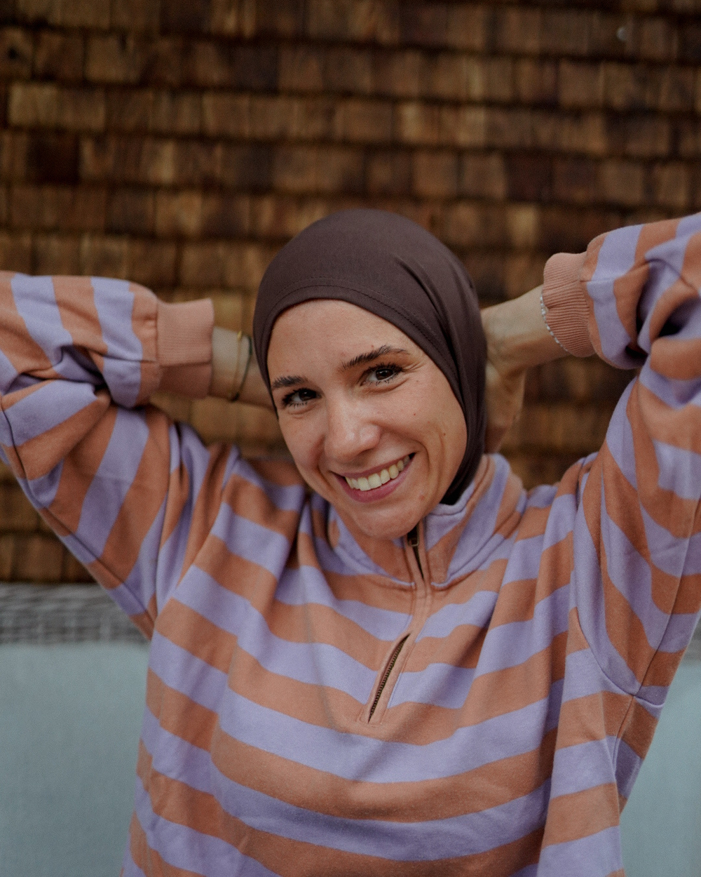 Balaclava - Hijab de sport et de loisir, en coton bio - Chocolate