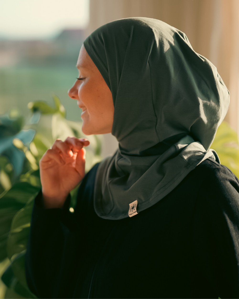 Balaclava - Hijab de sport et de loisir, en coton bio - Dark Green