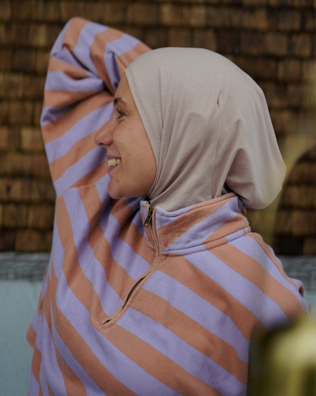 Balaclava - Hijab de sport et de loisir, en coton bio - Light Taupe