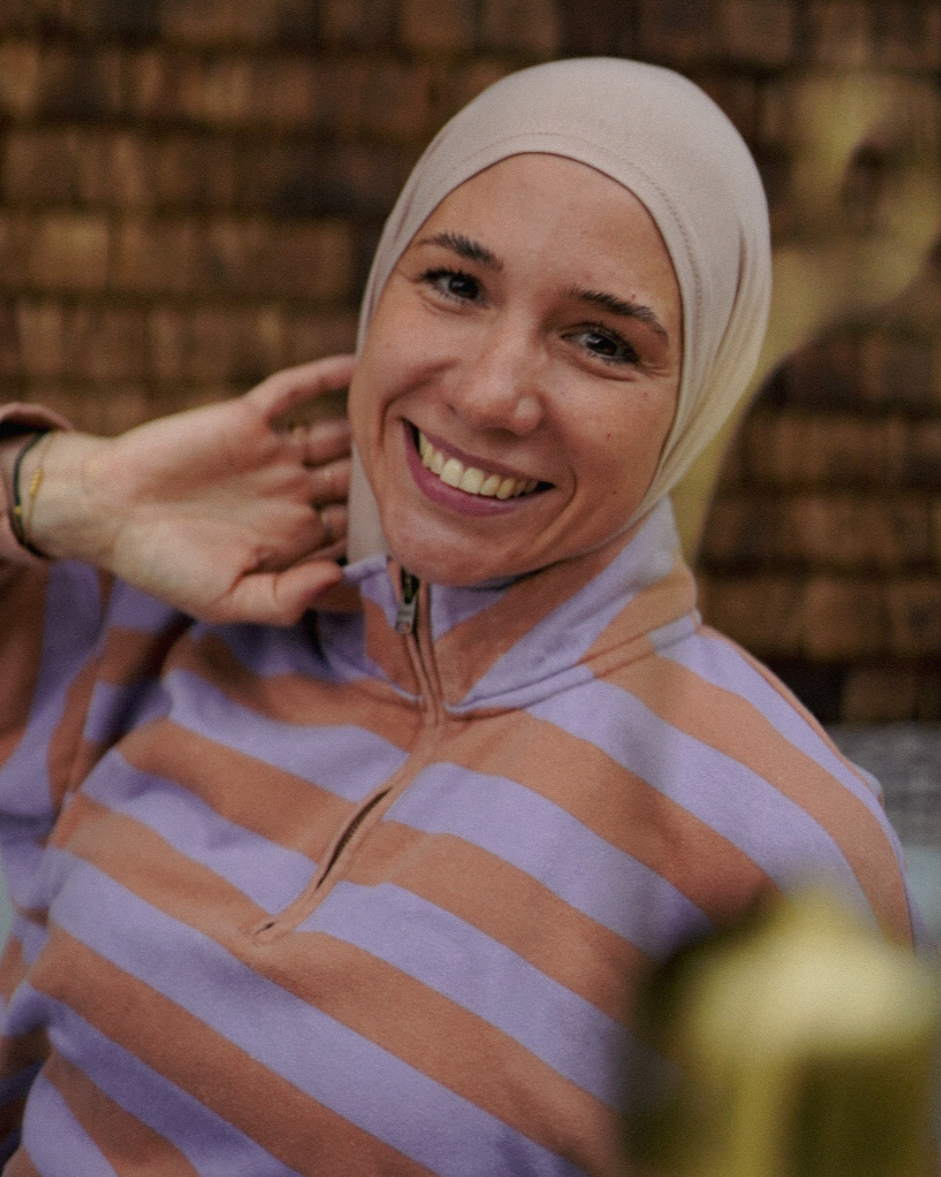 Balaclava - Hijab de sport et de loisir, en coton bio - Light Taupe