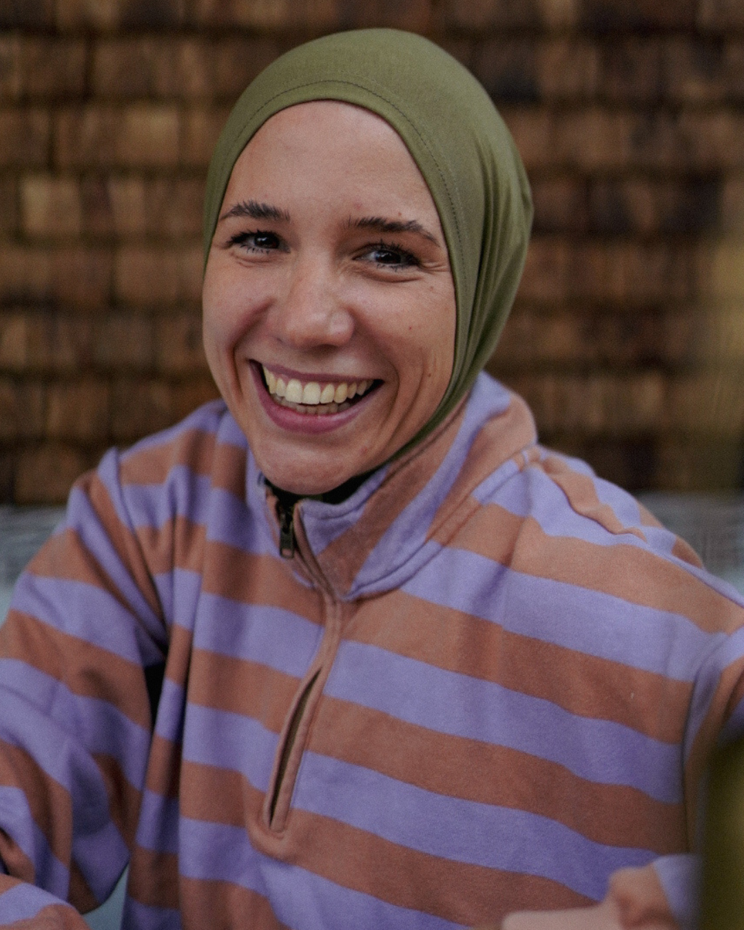 Balaclava - Hijab de sport et de loisir, en coton bio - Olive