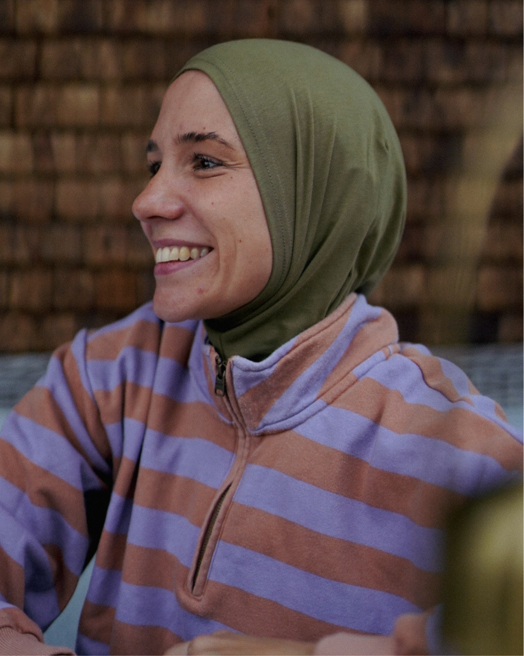 Balaclava - Hijab de sport et de loisir, en coton bio - Olive