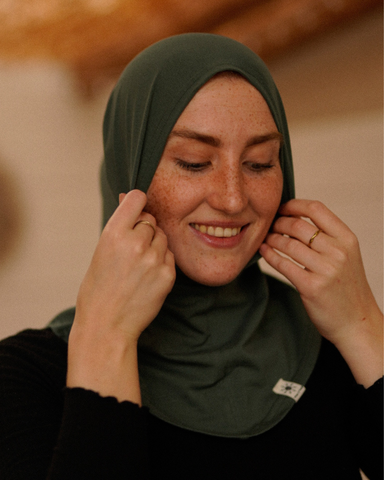 Balaclava - Hijab de sport et de loisir, en coton bio - Dark Green