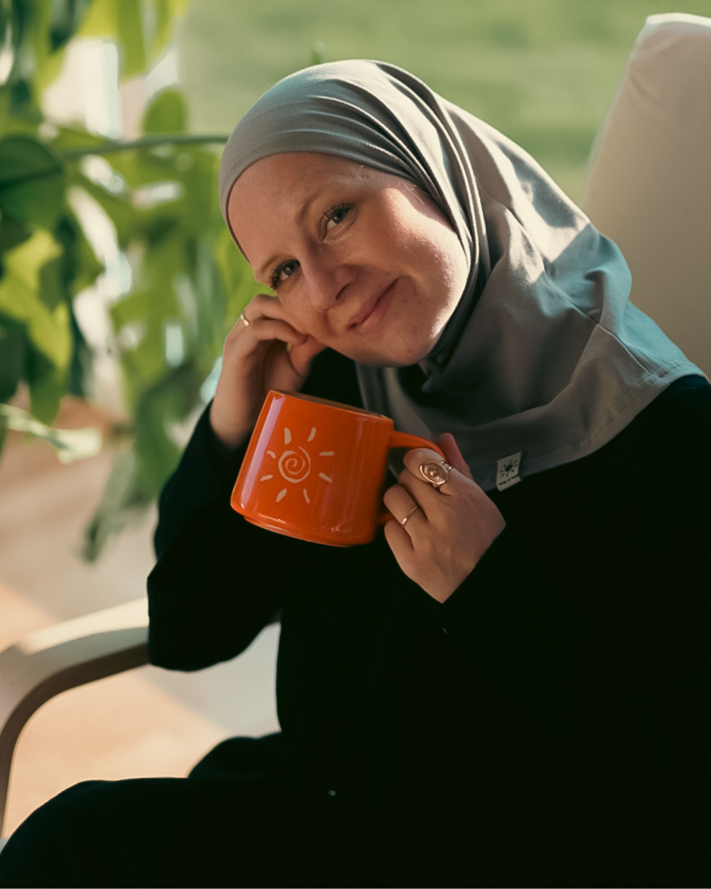 Balaclava - Hijab de sport et de loisir, en coton bio - Grey