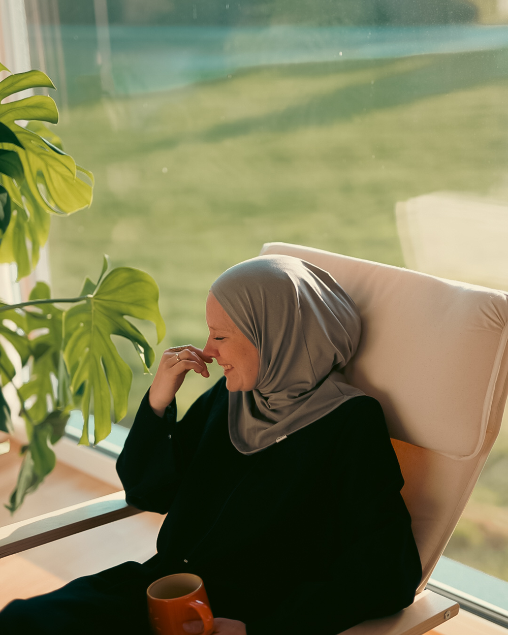 Balaclava - Hijab de sport et de loisir, en coton bio - Grey