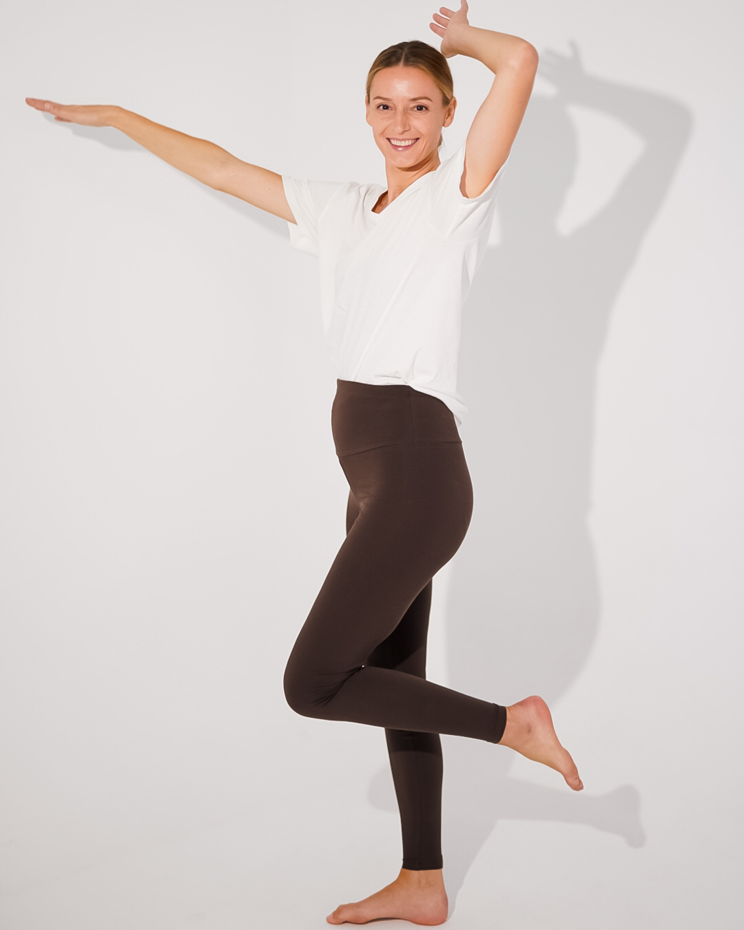 Leggings en coton bio "Yuna" (Chocolate)