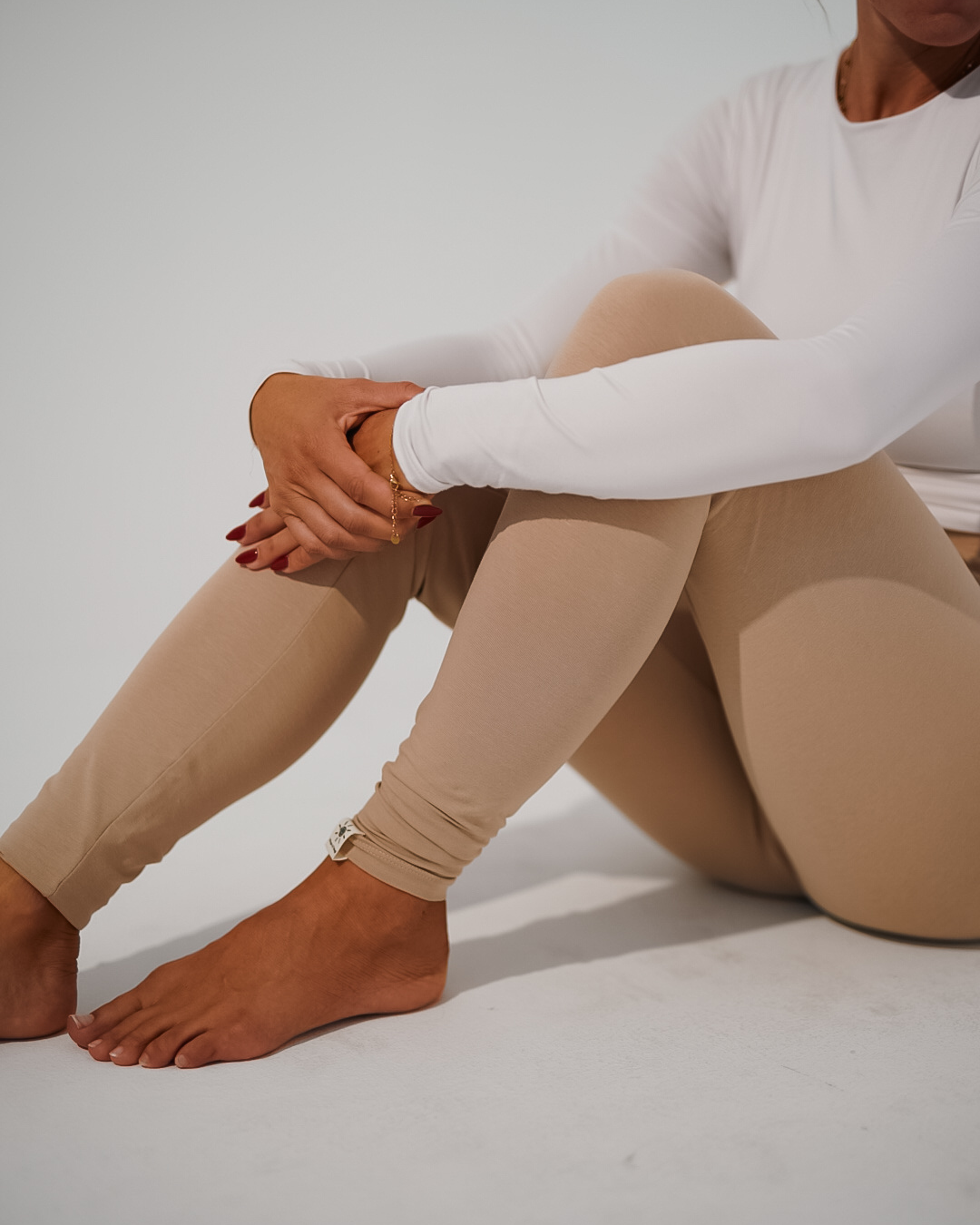 Leggings en coton bio "Yuna" (Light Taupe)