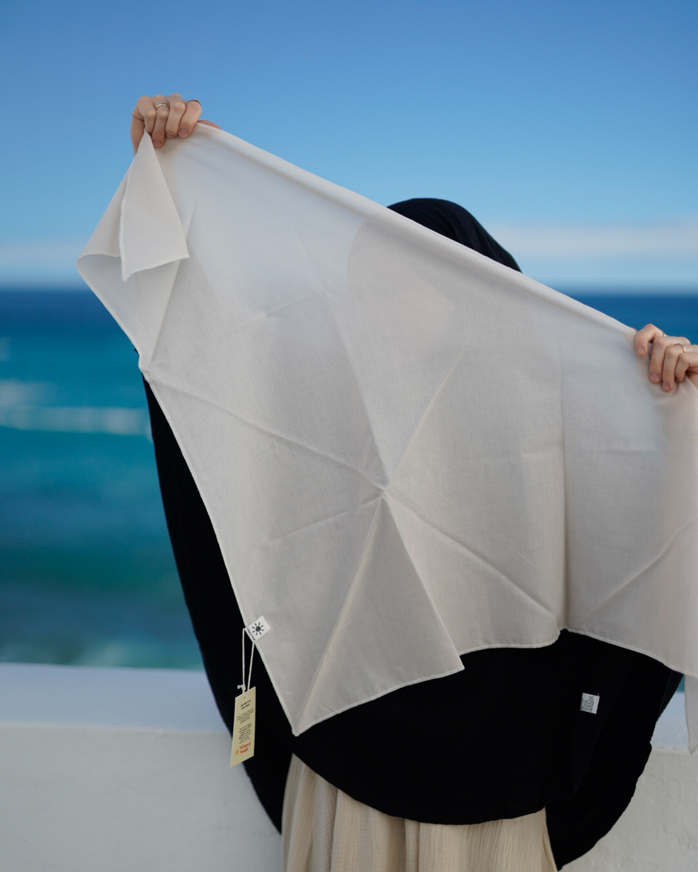"Bonny" drap de dessous / Bonnet - 100% coton bio - beige