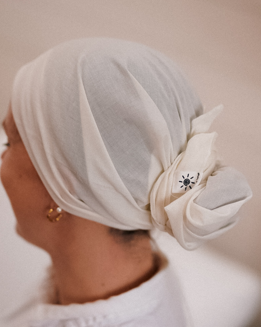 "Bonny" drap de dessous / Bonnet - 100% coton bio - white