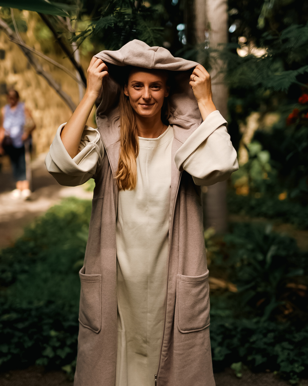 Gilet long en polaire "Coseline" en coton bio