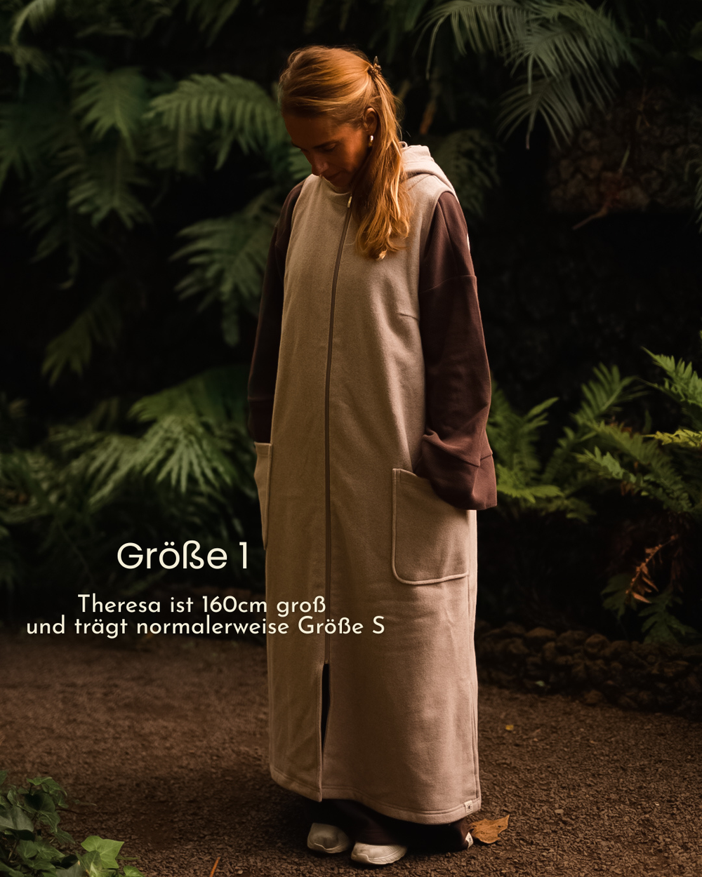Gilet long en polaire "Coseline" en coton bio