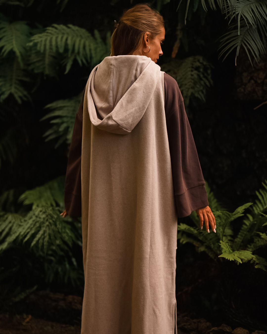 Gilet long en polaire "Coseline" en coton bio