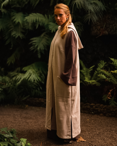 Gilet long en polaire 