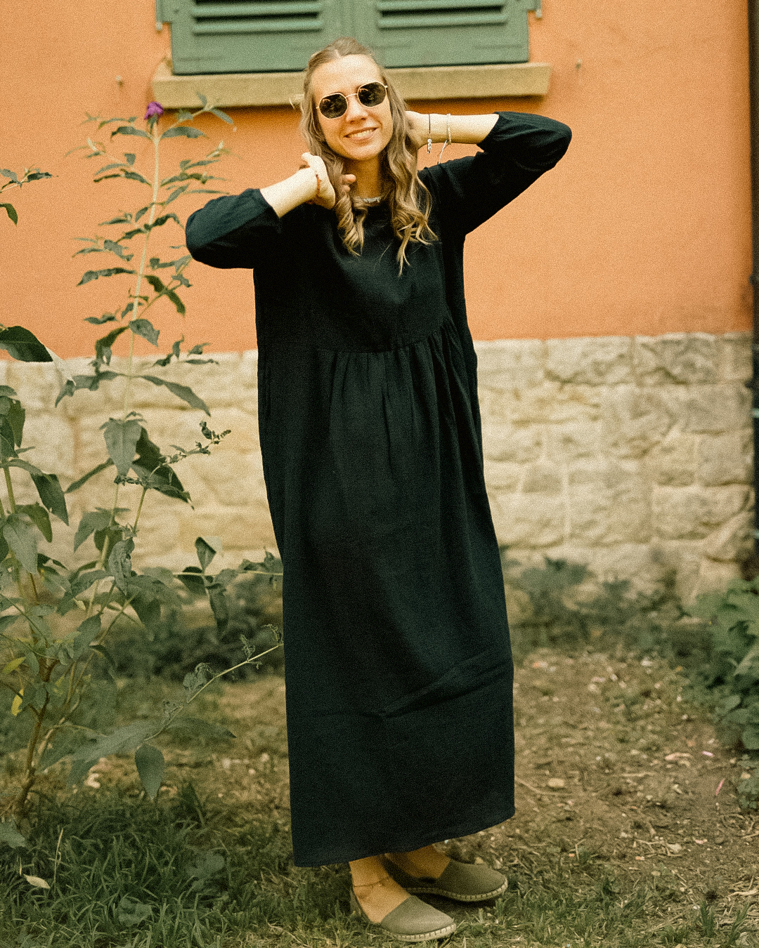 Cotton Abaya "Maya" en coton (Black)