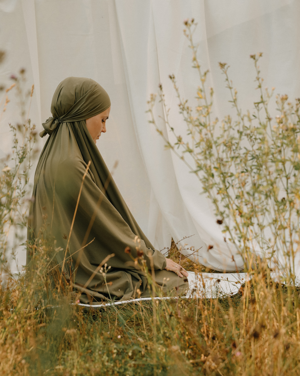 Robe de prière en coton bio (Olive)