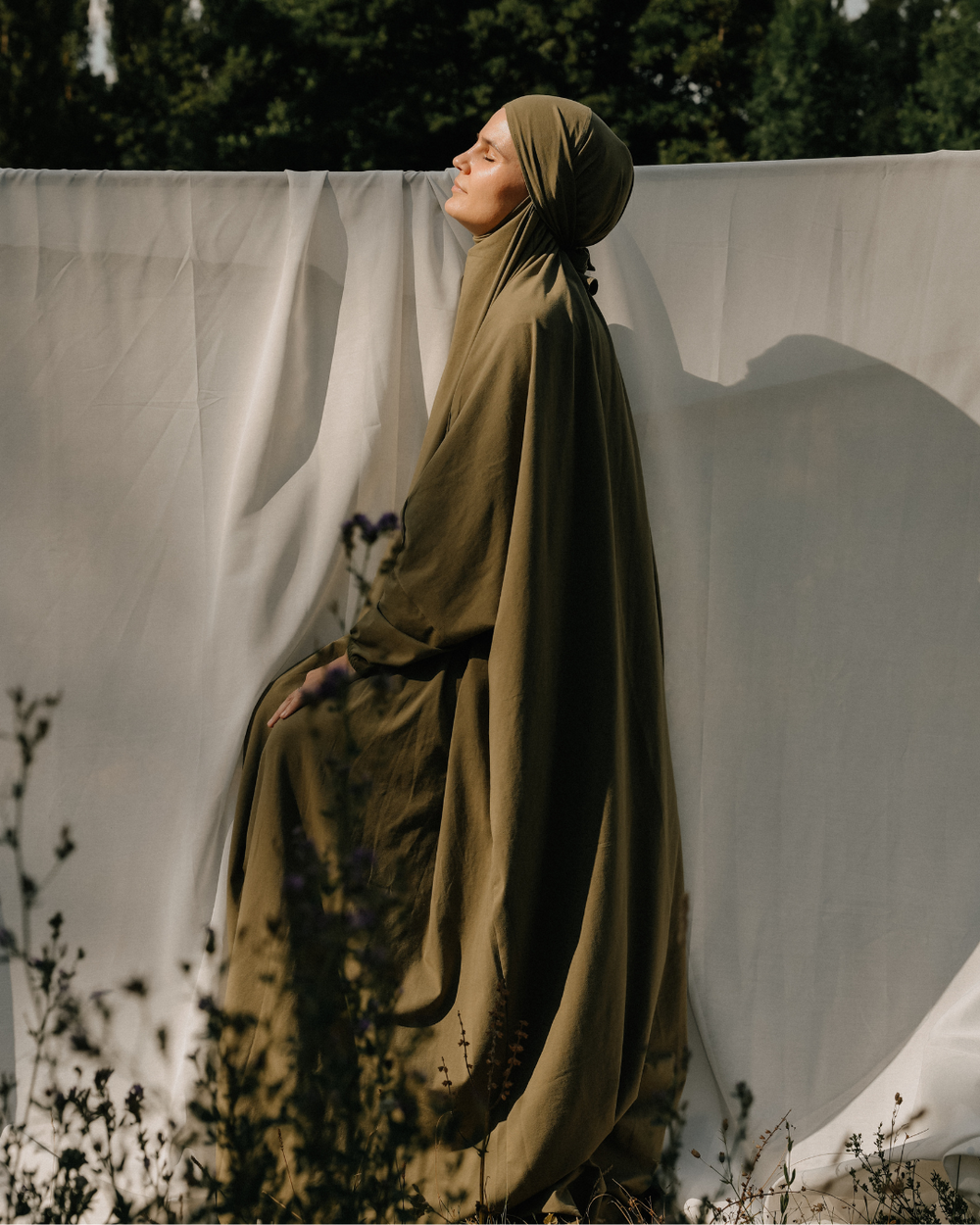 Robe de prière en coton bio (Olive)