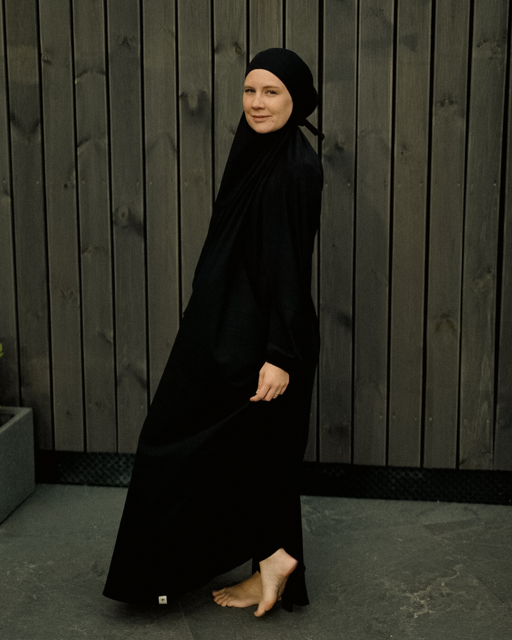 Robe de prière / jilbab en coton bio (Black)