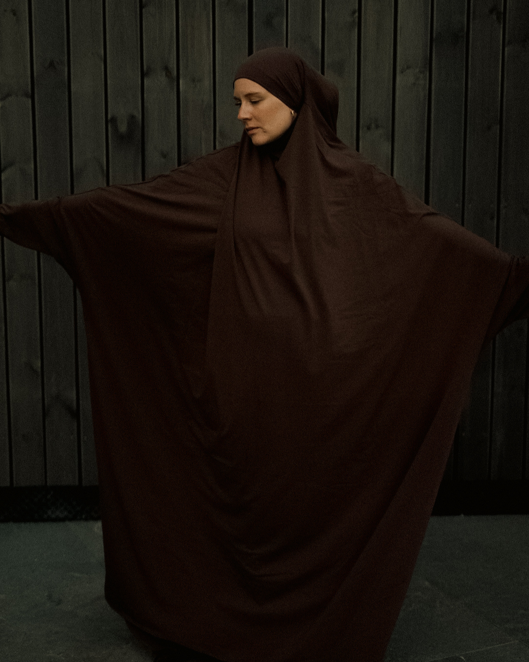 Robe de prière / jilbab en coton bio (Chocolate)