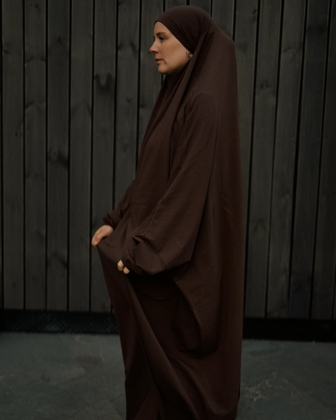 Robe de prière / jilbab en coton bio (Chocolate)