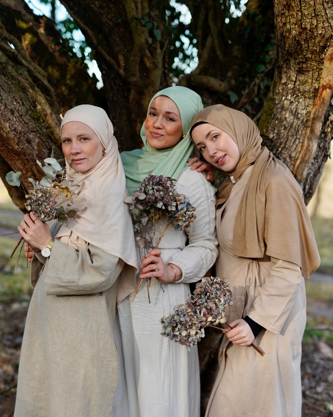 Hijab "Hava" en jersey léger 100% coton bio - Warm Almond