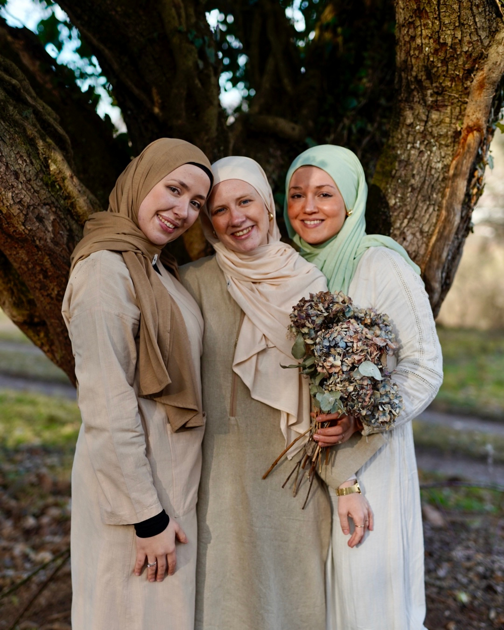 Lot économique de 3 hijabs légers "Hava" en coton bio