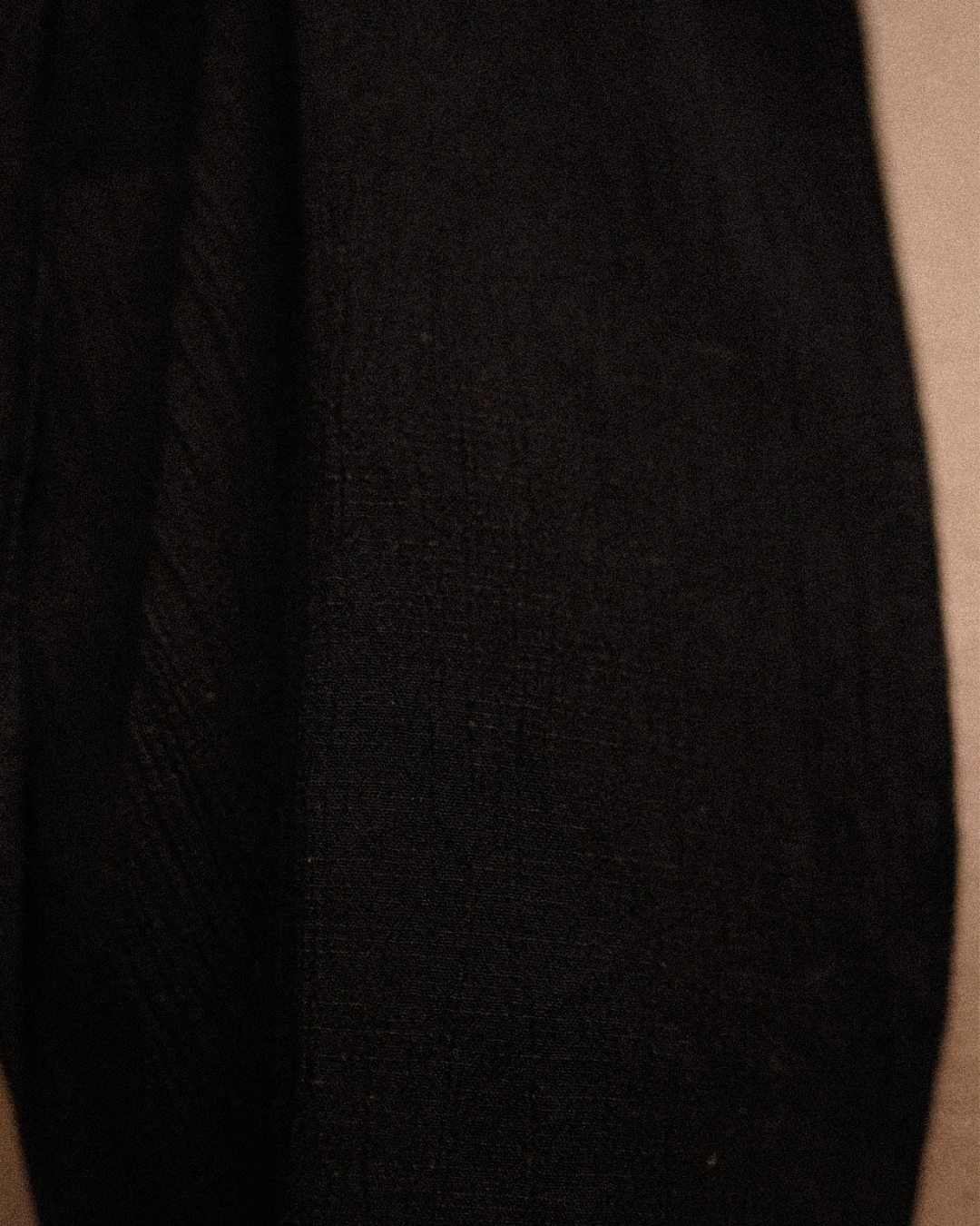 Crinkle Chiffon Hijab "Sandy" de viscose et de lin (Black)