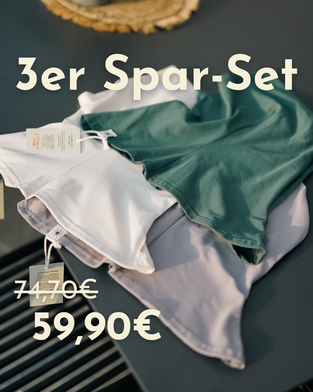 Balaclava - Hijab de sport et de loisir, en coton bio - Set de 3 pièces