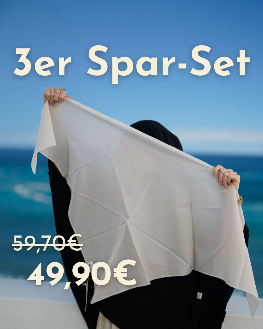 Lot de 3 Bonny - 100% coton bio - beige