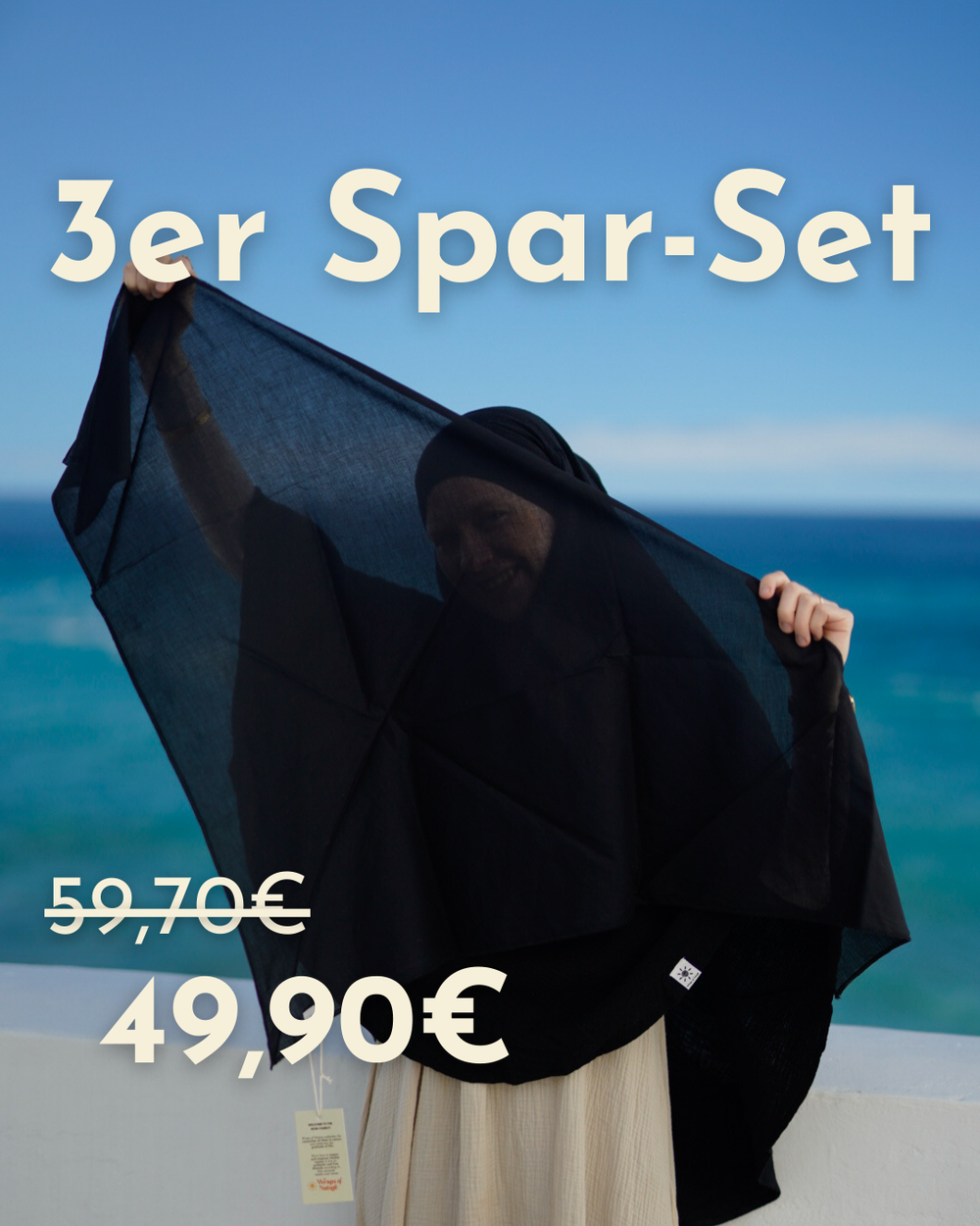 Set de 3 pièces Bonny - 100% coton bio - black