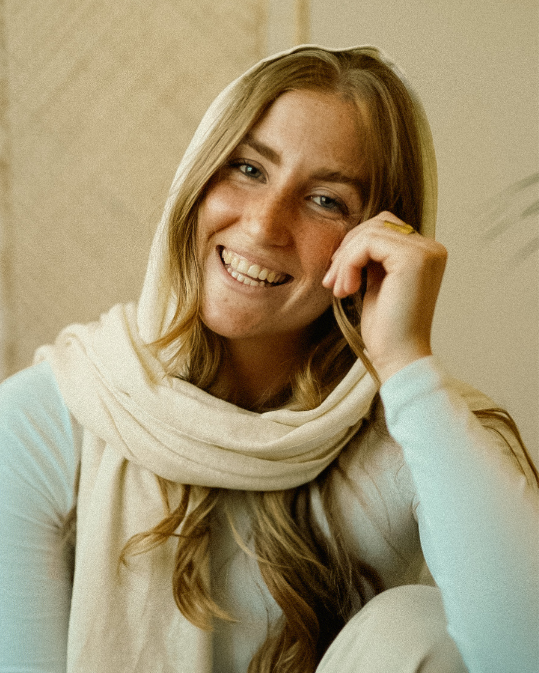 Hijab en jersey "Leena" - 100% lin - Summer Sand