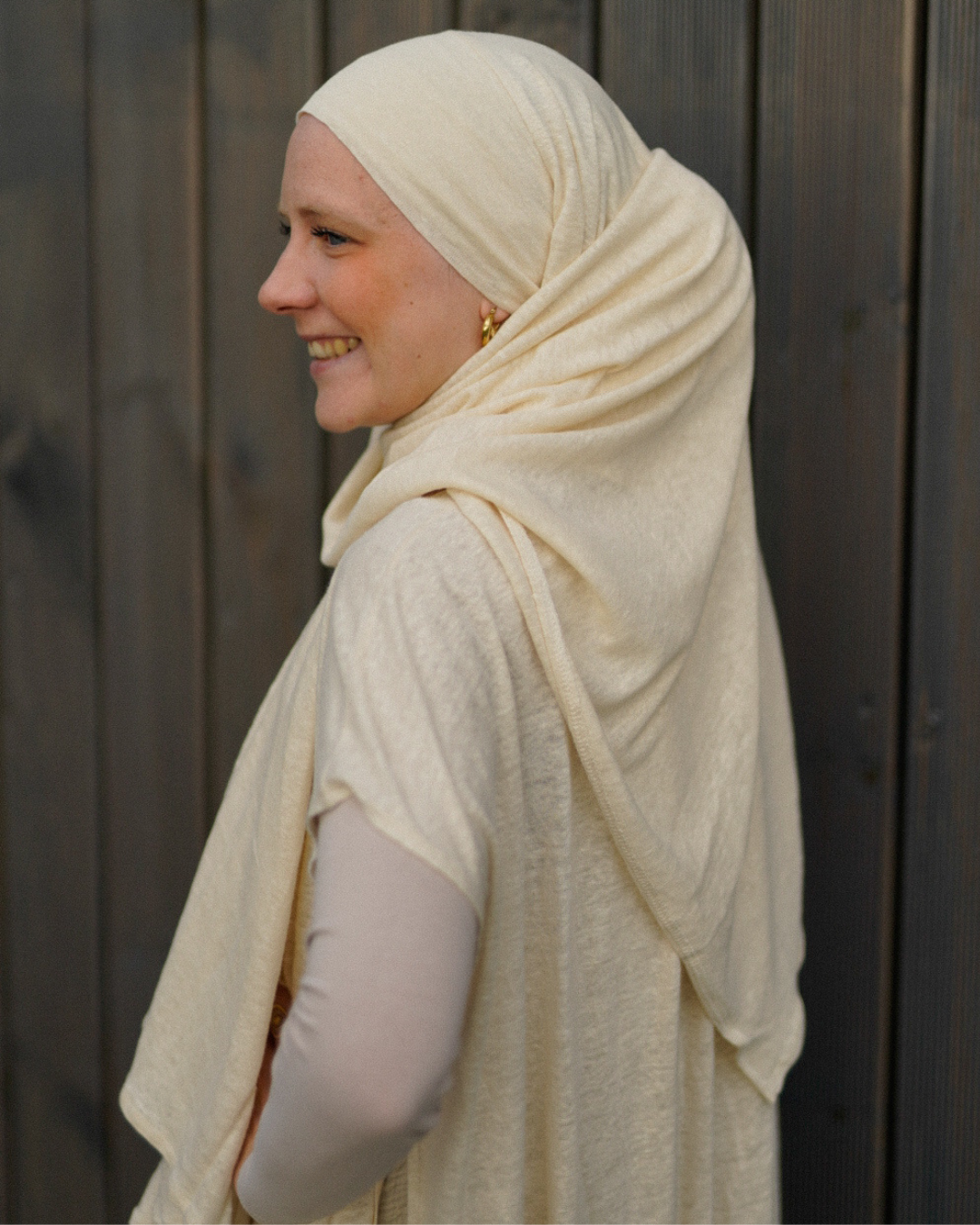 Hijab instantané "Leena" - 100% lin - Summer Sand