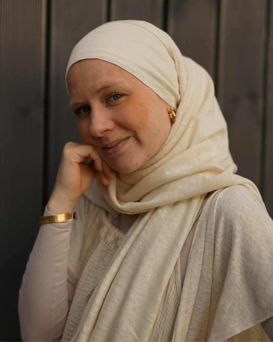 Hijab instantané "Leena" - 100% lin - Summer Sand