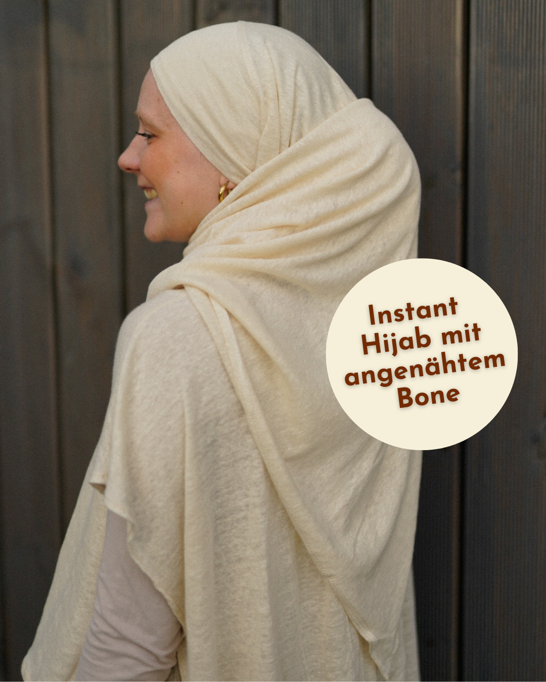 Hijab instantané "Leena" - 100% lin - Summer Sand