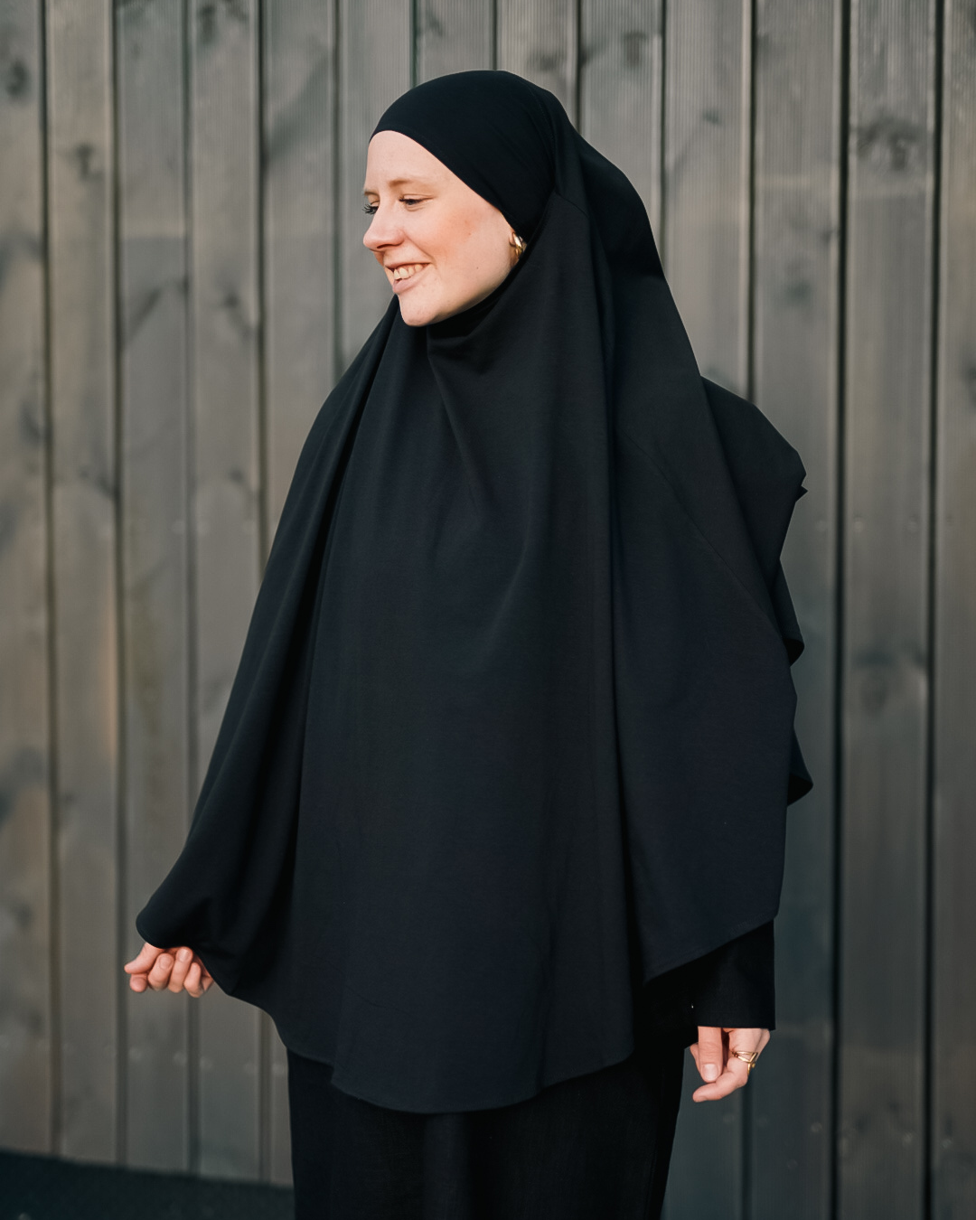 Jersey Khimar en coton bio Black