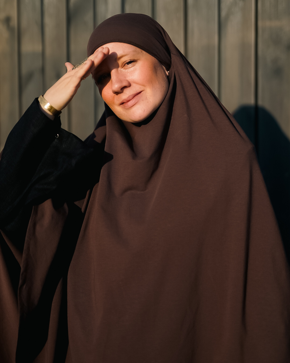 Jersey Khimar en coton bio Chocolate