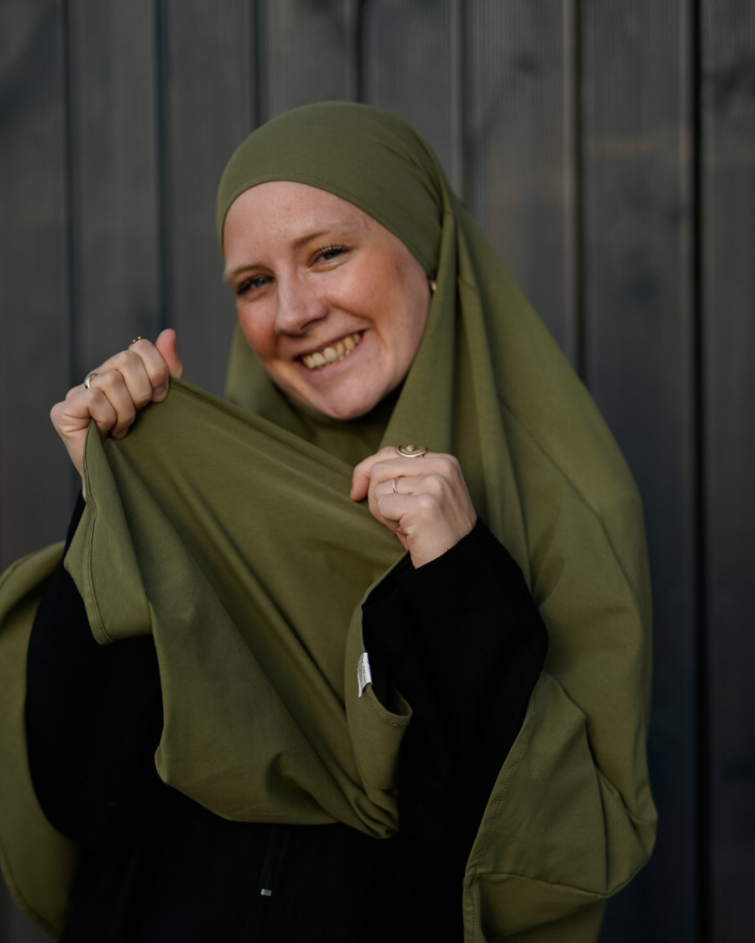 Jersey Khimar en coton bio Olive
