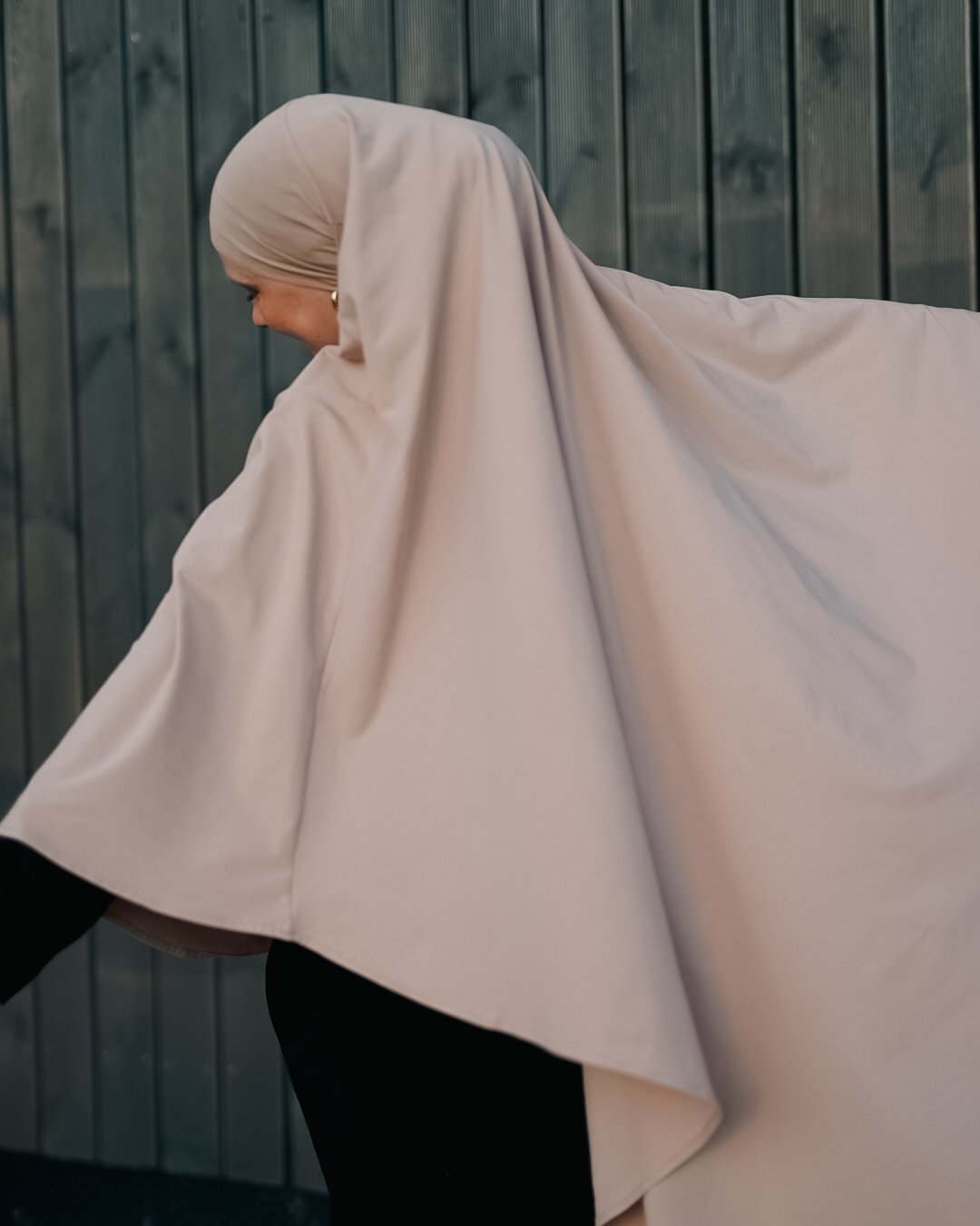 Jersey Khimar en coton bio Light Taupe