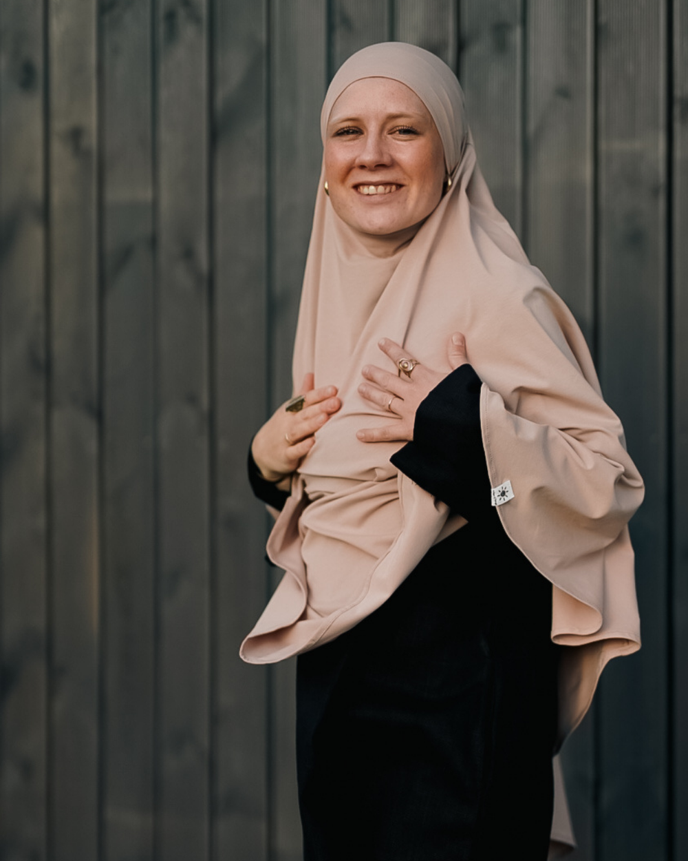 Jersey Khimar en coton bio Light Taupe