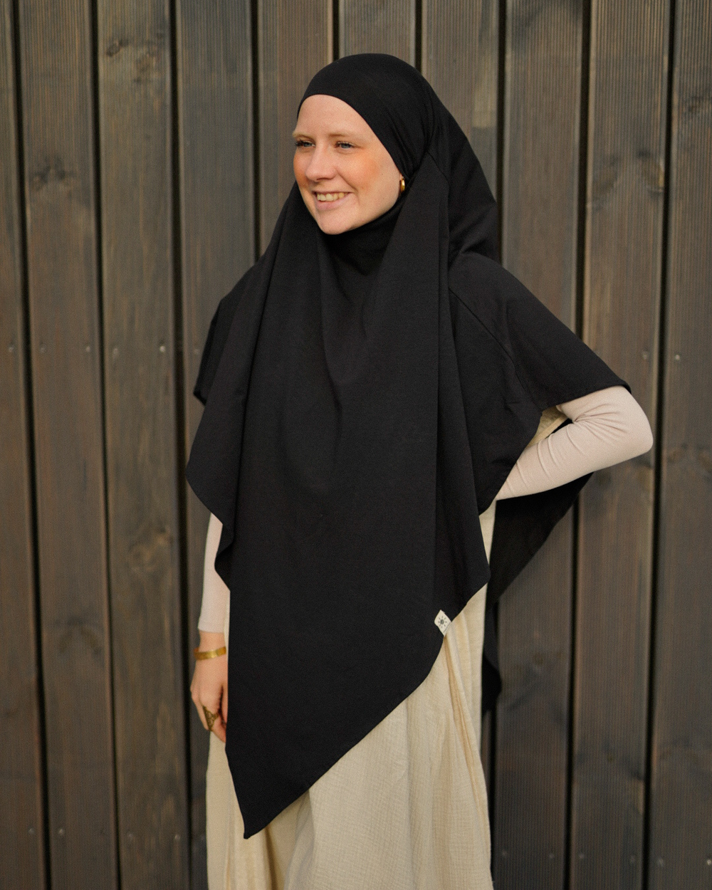 Jersey Khimar en coton bio Black