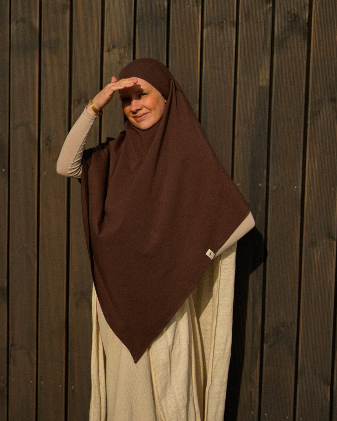 Jersey Khimar en coton bio Chocolate