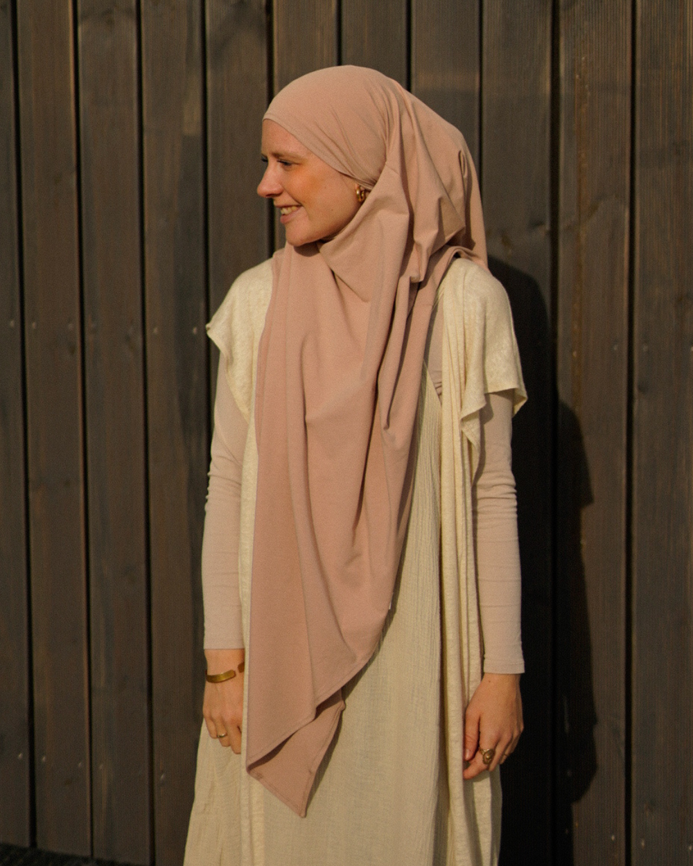 Jersey Khimar en coton bio Light Taupe